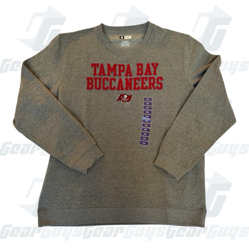 Tampa Bay Buccaneers NFL licensed Fleece Crew Neck Embroidered Sweatshirt XXL